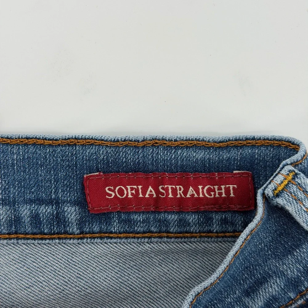 Lucky Brand Sofia Straight Leg Jeans Womens 10/30 Long Blue Medium Wash Mid Rise